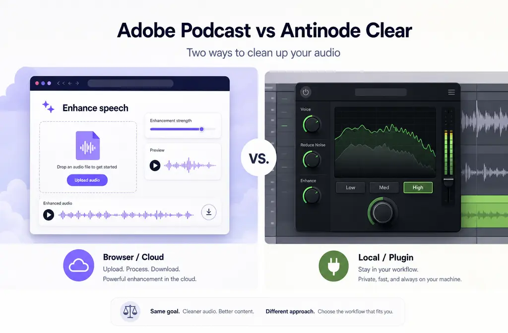 Adobe Podcast vs Supertone Clear: Which Cleans Up Noisy Voice Audio Better?